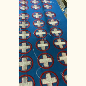 Bordir atribut pramuka WOSM laki kotak pria WOSM perempuan bulat ungu bulat coklat boyscout bordir komputer