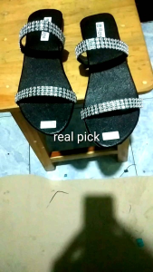 Sandal Selop Wanita Teplek Model Permata Silver Pashion Perempuan Terbaru Real Pick COD Bisa