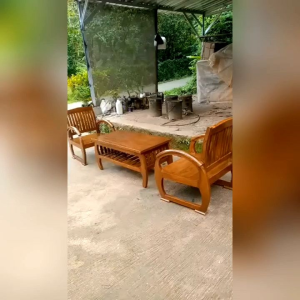 Kursi teras tamu model sedan minimalis kayu jati furniture Jepara