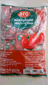 aro ตราเอโร่ #ซอสมะเขือเทศ 10 กรัม x 100 ซอง #ซอสพริก 10 กรัม x 100 ซอง