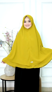 Hijab Syari 2 layer ceruty babydoll (Bulat) Jumbo XXL