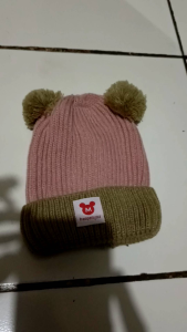 kupluk anak pompom lucu murah