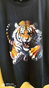 atasan kaos t-shirt baju distro bahan cotton premium harga grosir lengan pendek pria wanita dewasa gambar harimau