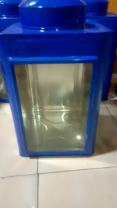 Toples Kaleng Kerupuk Murah Ukuran Besar Warna Biru