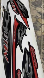 STRIPING STIKER MIO API HITAM HOLOGRAM