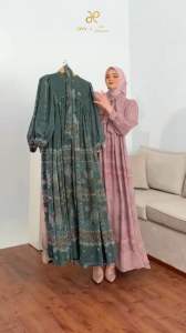DYN Clothingline Asyima Dress | Gamis Wanita Busui Friendly Ceruty Premium | Fashion Muslim