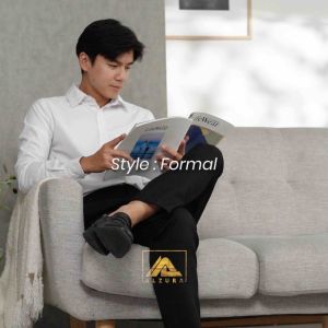 Celana kerja formal pria slimfit Black