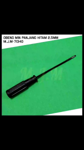 Obeng Min Panjang Hitam 2.5MM / Obeng Min Ujung Kecil / Obeng mesin jahit M.J.M-71340