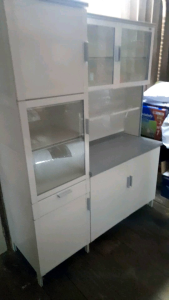 ตู้ครัวอลูมิเนียมแท้ 100% / 150 CM TOPอลูมิเนียม มีตู้ข้างเก็บของ