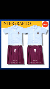 Setelan Seragam Sekolah SD Merah Putih Pendek Anak Perempuan Merk Martin Bahan Premium