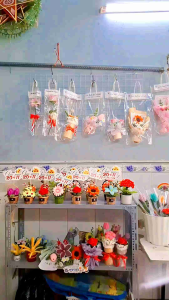 (thành phẩm )chậu Hoa Bằng kẽm nhung kèm túi