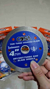 ใบตัดเพชร ขนาด 4 นิ้ว หนา 1.2 มม ตรา COSA ตัดได้ทั้งแห้ง และเปียก ใบตัด ใบตัดเพ็ขร แผ่นตัด ตัดเพ็ชร ตัดคอนกรีต ตัดหินอ่อน ตัดกระเบื้อง ตัดไว คุณภาพดี แข็งแรง ทนทาน