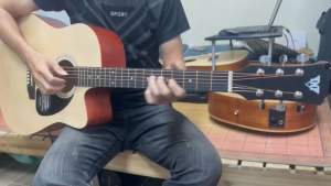 Guitar aucoutisc T100 CHÍNH HÃNG - gỗ nhập khẩu cao cấp tặng kèm phụ kiện size 40 dài 102cm rộng 40cm