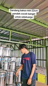 PROMO DANDANG BAKSO/PENTOL STAINLES 22cm PENDEK MURAH