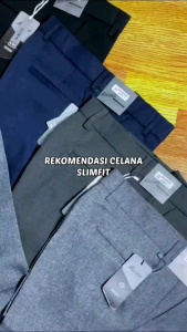 CELANA FORMAL SLIMFIT KANTOR KAIN WOL - Bahan Wool dengan Tekstur Kasar dan Resleting YKK - Tidak Mudah Kusut/Lecek - Warna Black/Misty - Ukuran 28-34 (PENGIRIMAN HARIAN)