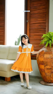 DRESS ANAK LINEN BONITA DRESS ANAK PEREMPUAN