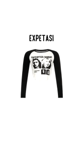 GLAMOUR - Longsleeve Rapcopter Atasan Crop Top Wanita Lengan Panjang Korean Style Casual