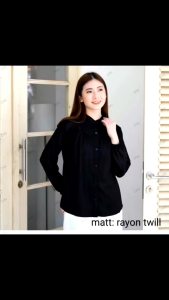 Kemeja Rayon Twill Premium Wanita Atasan Terbaru Rayon Adem