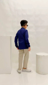 Setelan Baju Muslim Anak Laki-laki Remaja Kakadede Set Kemeja Bordir Lengan Panjang Set Baju Koko Anak Cowok