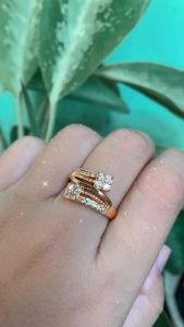 CINCIN EMAS MODEL S PERMATA XUPING AKSESORIS WANITA DEWASA
