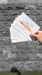 Postcard Design Malaysia Kuala Lumpur Signature Landmark Building in Water Colour Drawing Concept (BUY 10 FREE 1)