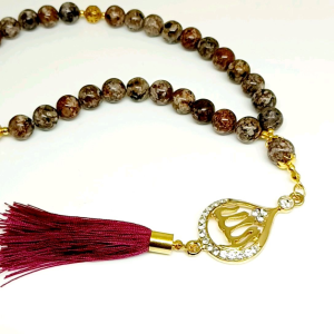 TASBIH BATU PIRUS COKLAT+LAFADZ ALLAH 10MM 33 BUTIR