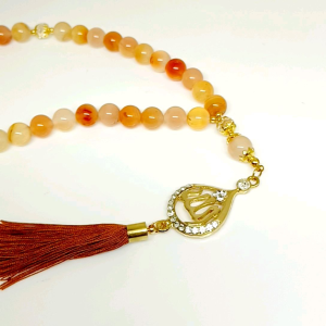 TASBIH BATU SULAIMAN PUTIH+LAFADZ ALLAH 10MM 33 BUTIR