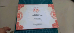 Undangan Pernikahan Lipat Tiga Design Terbaru Model Vina & Chinese