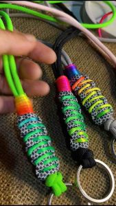 Lanyard Gantungan Kunci Motor Paracord Model Kalung Rainbow Series