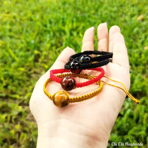 [Chi Chi] Vòng Tay Lắc Tay Nam Nữ Phong Thủy Mix Đá Mắt Hổ Nhiều Màu - MS039