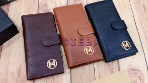 MARIONE - KINDER Dompet Lipat wanita  Pria wanita Bahan Kulit dompet panjang lipat lidah cetek