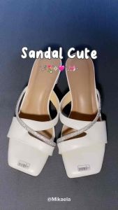 RUXIA sandal hak tahu 5cm sandal heels wanita variasi permata