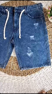 Celana Jeans pendek robek premium distro celana pendek sobek celana Jeans pendek jeans sobek tali kolor rawis ukuran 27 28 29 30 31 32 33
