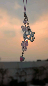 Phone Charm Custom Nama Cutie Butterfly | Keychain Custom Nama Kupu | Phone Strap Custom Nama