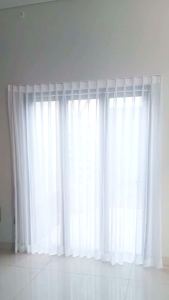 Gorden Vitrase Polos Plisket Lebar 100 x Tinggi 200 - 250cm Tinggi 2.5 meter Hordeng Daleman