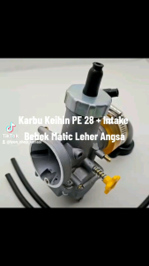 Karbu PE 28 Keihin Plus Manipul Intake Bebek Matic Leher Angsa PE 28
