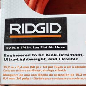 Ridgid 1/4 in. 50 ft. Lay Flat Air Compressor Air Hose