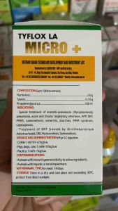 TYFLOX LA MICRO+ (20100ml) sakan hen khẹc viêm phổi thương hàn cho vật nuôi