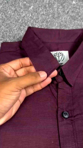 KEMEJA POLOS PRIA PREMIUM WARNA BURGUNDY LENGAN PENDEK BAHAN SIGARET HEM POLOS DEWASA FORMAL CASUAL