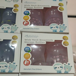 Autumnz Wide Neck B/milk Storage Bottles (4 btls) 7oz