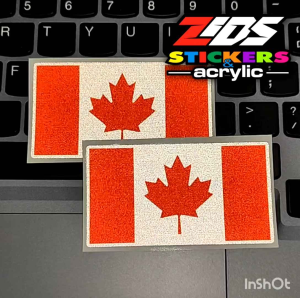 Canada Flag Logo 3M Reflective Printed Laminated Sticker: A Comprehensive Guide