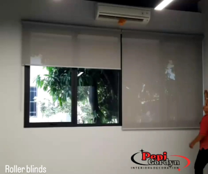 Roller Blinds Tirai Gulung Gorden Tarik Curtain Aesthetic Ukuran Custom