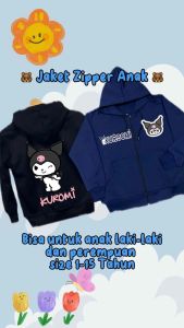 Jaket HOODIE Anak Gambar KUROMI Sablon Dtf / Sweater anak