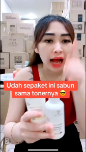 Paket Perawatan Kulit Glamour Celo Shiny Niacinamide Toner & Cleanser