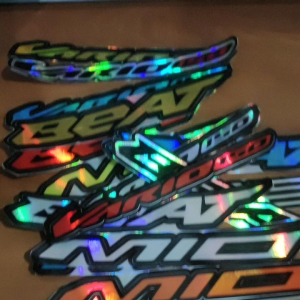 New Stiker Hologram Logo Beat Mio Vario 150 Warna Bahan Import Aman Untuk Semua Kendaraan