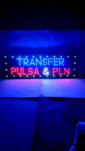 Lampu LED Sign Transfer Pulsa & PLN