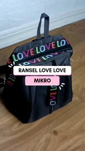 Tas Ransel Mini Wanita Love Love Mikro