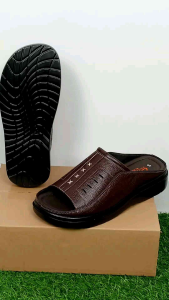 Dép nam da bò cao cấp dép nam quai ngang VD05 sang trọng lịch lãm