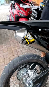 SLINCER SLENSER SILINCER KNALPOT RACING NORIFUMI RV1 KUNING INLET 38 & 50 UNTUK CRF150LKLX BFKLX DTRACKERKLXYAMAHA WR 155