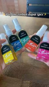 Haruza perfume / Parfum body fragance 150ml Dapat 5 Botol BONUS Pouch